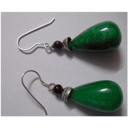 Natural 67.35ct Emerald Earring .925 Sterling