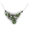 Image 1 : Genuine 5.24 ctw Green Tourmaline Necklace 16.5" 14k