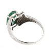 Image 2 : Genuine Emerald (Beryl) 1.50 ctw & Diamond Ring 14K