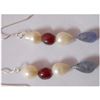 Image 1 : Natural 33.35ct Tanzanite/Pearl/Ruby Earring .925 Sterl