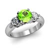 Image 1 : Genuine 1.55 ctw Peridot Diamond Ring W/Y Gold 14kt