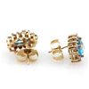 Image 2 : Genuine Blue Topaz 3.72 ctw & Diamond Earring 14KTGold