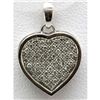 Image 1 : Genuine 0.16 ctw Diamond Pave Heart Pendant 10k