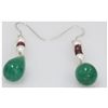 Image 1 : NATURAL 32.50 CTW EMERALD PEARL AND SEMI-PRECIOUS EARRI