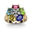 Image 1 : Genuine  2.9 ctw 14k Multi-Color Gemstone Diamond Ring