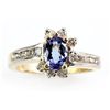 Image 1 : Genuine Tanzanite (Zoisite) 1.31 ctw  Diamond Ring 14k