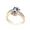 Image 2 : Genuine Tanzanite (Zoisite) 1.31 ctw  Diamond Ring 14k
