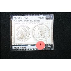 1979 NUMISTAMP Capped Bust 1/2 Dime; Mort Reed