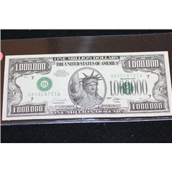 2001 The United States of America $1,000,000 FAKE Bill