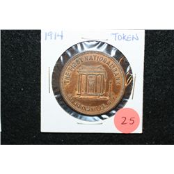 1914 The First Nat'l Bank St. Johnsville NY "50th Anniversary" Token