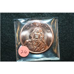 Lakota Copper Round; .999 Fine Copper 1 Oz.
