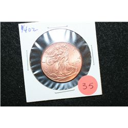 Golden State Mint Copper Round; .999 Fine Copper 1/4 Oz.