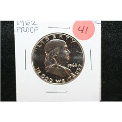 1962 Ben Franklin Half Dollar; Proof