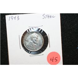 1943 Steel Wheat Back Penny