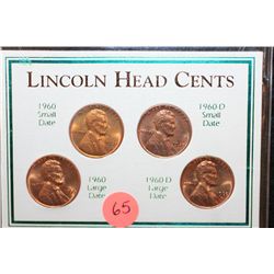 1960 Lincoln Head Cent Set; Lot of 4