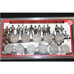 World War II Silver Nickel Set; Lot of 11