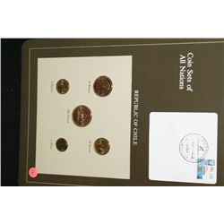 Republic of Chile; Coin Sets of All Nations W/Postal Stamp Dated 1986