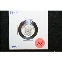 1944 Mercury Dime; UNC