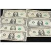 Image 1 : 1963-B, 1995, 1999 & 2001 US Federal Reserve Note $1; Green Seal; Lot of 7; Star Notes
