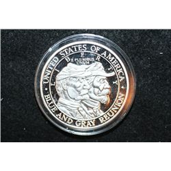 1988 Blue and Gray Reunion Silver Round; 125th Anniversary of Battle of Gettysburg; .999 Silver 100 