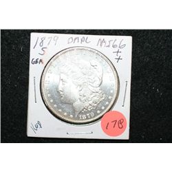 1879-S Silver Morgan $1; DMPL; Gem MS66