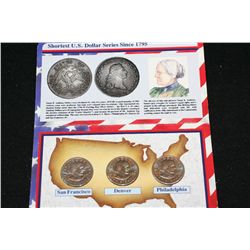 1979 US Susan B. Anthony $1 Coin Set; P,S&D Mints