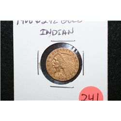 1908 Indian Chief $2 1/2 Gold Coin