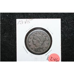 1845 Large One Cent