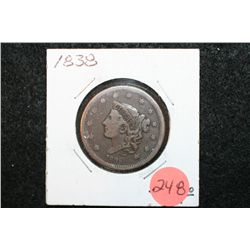 1838 Large One Cent