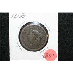 1838 Large One Cent