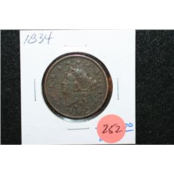 1834 Large One Cent