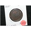 Image 1 : 1837 Substitute for Shin Plasters "Hard Times" Token; Scratched