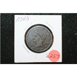 1843 Large One Cent