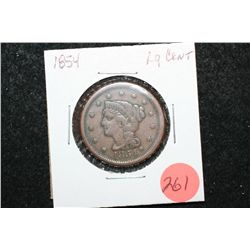 1854 Large One Cent