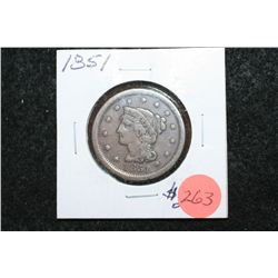 1851 Large One Cent