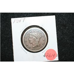 1847 Large One Cent