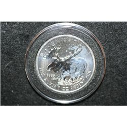 2012 Canada "Moose" $5 Silver Foreign Coin; 9999 Fine Silver 1 Oz.