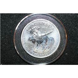 2012 Canada "Moose" $5 Silver Foreign Coin; 9999 Fine Silver 1 Oz.