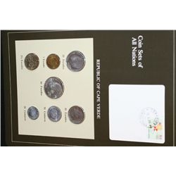 Republic of Cape Verde; Coin Sets of All Nations W/Postal Stamp Dated 1986