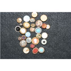 Antique Buttons; Lot of 28