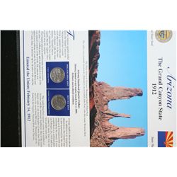 2008 Arizona State Quarter Set W/Postal Stamps Commerating  Christmas Weathervane & 50th Anniversary