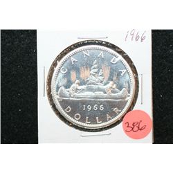 1966 Canada  Canoe  $1 Foreign Coin