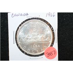 1966 Canada "Canoe" $1 Foreign Coin