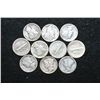 Image 1 : Mercury Dime; Various Dates & Conditions; Lot of 10