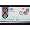 Image 1 : 1999 First Day Issue New Jersey State Quarter Set W/Postal Stamp; P&D Mints