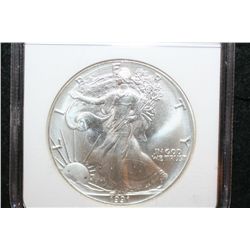 1991 Silver Eagle $1; NGC Graded MS69