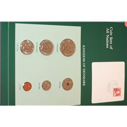 Kingdom of Denmark; Coin Sets of All Nations W/Postal Stamp Dated 1985