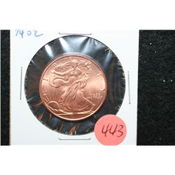 Golden State Mint Copper Round; .999 Fine Copper 1/4 Oz.