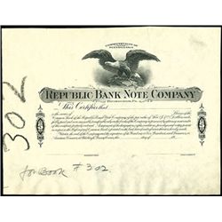 Republic Bank Note Company Proof.