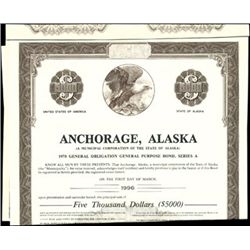 Anchorage, Alaska $5000 Bond Specimen,